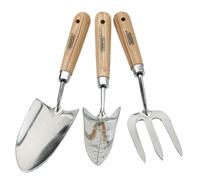 Draper Heritage Acciaio Inox Mano Forcella E Cazzuole Set Con Cenere Maniglie