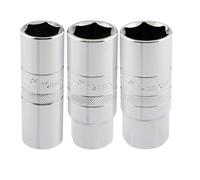 Draper Bussole accensione HT-PLUG/3 1/2" SQ - Set 3 pezzi, blu