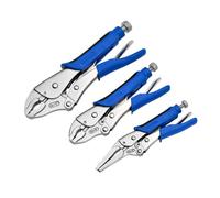Draper Impugnatura Morbida Auto Pinza Set 3 Pezzi 2 X Testa Curva & 1 Naso Lungo