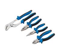 Draper Impugnatura Morbida Pinze Set 4pc Combinazione Naso Lungo Lato Taglio &