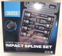Draper ISS8 Set Di Chiavi A Impatto Tamper Proof Da 1/2" (8 Pezzi) Parte 49460