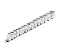 Draper Metrico 6 Punto Presa Set su Un Metallo Binario 1cmD 15 Pezzi Standard