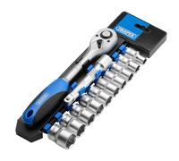 Draper Metrico Presa & Cricchetto Set 1.3cmD 12pc 10 A 24mm & 125mm Prolunga
