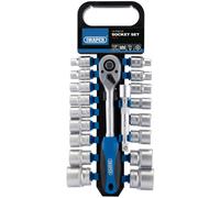 Draper Metrico Presa E Cricchetto Set 1.3cmD 19pc 8 A 32mm & Prolunga 16375