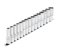 Draper Metrico Presa Profonda su Un Metallo Binario 1.3cmD 15 Pezzi 6 A Cromato