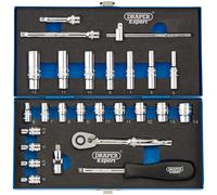 Draper Metrico Presa Set 0.6cmD 26 Pezzi Profondo & Standard Lunghezza 16476