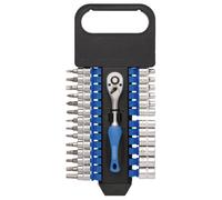 Draper Metrico Presa Set 0.6cmD 27 Pezzi Torx Esagonale & Screwdriver Bit 16370