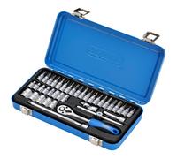 Draper Metrico Presa Set IN Metallo Custodia 0.6cmD 38 Pezzi 6 Punto Accessori