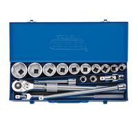 Draper Metrico Presa Set IN Metallo Custodia 1.9cmD 17 Pezzi 6 Punto Standard