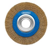 Draper Ottone Acciaio Smerigliatrice da Banco Filo Ruota Spazzola 150 x 31.75mm