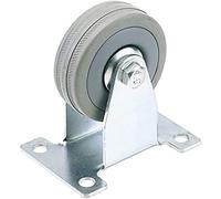 Draper Piastra Fissaggio Castor, Fisso In Gomma, 75 mm, S.W.L 70Kg