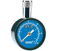 Draper Pneumatico Manometro 0 - 60psi 4 Asta Dritto Pushon Valvola Chuck 69923