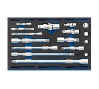 Draper Prolunga Universale Giunti Presa Convertitore Set Eva Vassoio 16 PC 63530