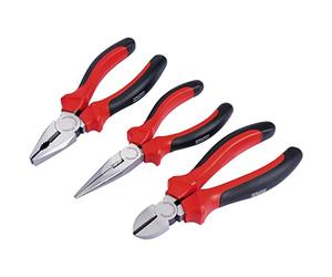 Draper Redline 68001 - Set di pinze robuste da 160 mm con impugnature morbide, 3 pz