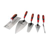 Draper Serie Rossa Cazzuola Set 5 Pezzi Impugnatura Morbida Maniglie Inox 69153