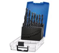 Draper Set di 19 punte per trapano HSS nere - 08850 - per metallo, legno e plastica