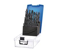 Draper Nero HSS Trapano Set 25 Pezzi Taglie 1.0-13.0mm Punta Angolo 135° 08853