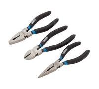 Draper Set di Pinze 3 Pezzi Combinazione Naso Lungo E Diagonali Tagliafili 07056