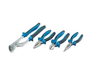 Draper SGPS/4, set di pinze con impugnatura morbida, blu, set da 4 pezzi