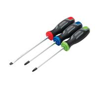 Draper Sterlina Thru Impugnatura Morbida Screwdriver Set 3 Pezzi Misto Magnetico