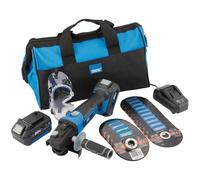 Draper Storm Force 20V Cordless Anglr Smerigliatrice E Taglio Kit Inc Dischi