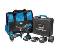Draper Storm Force 20V Cordless Kit 1.3cm Avvitatore Trapano Combi 7 Pezzi 40451