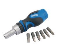 Draper Stubby Cricchetto Screwdriver e un Po' Set 7 Pezzi IN Avanti E Inversa
