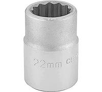 Draper T-MM/B - Bussola a 12 punte con attacco quadro da 3/4" (22 mm), blu