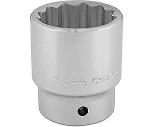Draper T-MM/B - Bussola a 12 punti con attacco quadro 3/4, 38 mm, blu, 38 mm