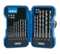 Draper TCT Muratura Set Punte Trapano 15 Pezzi Carbonio Acciaio Con di Carburo