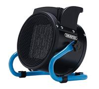Draper Termoventilatore PTC, 2 kW, 2 impostazioni di calore, blu e nero, per casa e ufficio, 04565