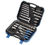 Draper TKD75 M 1/10,2 cm, 3/20,3 cm "e 1/5,1 cm SQ. Dr. Metric Tool kit (75 pezzi), blu