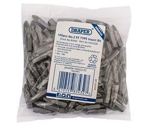 Draper Tools PZ2/25/B numero 2 pz tipo inserto, blu, 1/10,2 cm, set di 100 pezzi