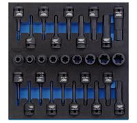 Draper Torx Star Esagonale Urto Presa Set 1.3cmD IN 1/2 Cassetto Eva 28pc 63490