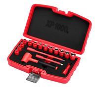 Draper XP1000 VDE Metrico Presa Set 0.6cmD 17 PC Estensione Barre & Ratchet