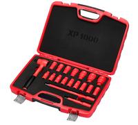 Draper XP1000 VDE Metrico Presa Set 1.3cmD 19 PC Estensione Barre & Ratchet