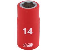 Draper XP1000 VDE Presa Isolata 1/2"D 14mm 6 Punti Lunghezza Standard 31789