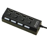 Drasawee multifunzione ad alta velocità 4/7 porte USB 2.0 Hub con 4/7 di interruttori indipendenti e luci LED compatibile per Laptop/Pc/Computer/Tablet