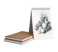 Dravigazione Notebook Spilati A5, taccuino di design di copertina rigido, album di sketch album 30 fogli 160gsm Copertura rigida del disegno del diario, per matita per penna ad acquerello （3pcs)