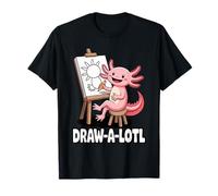 Draw-alotl Divertente maglietta Axolotl per gli amanti dell'arte Maglietta