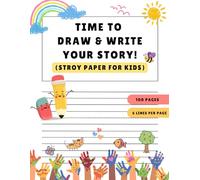 Draw and Write Paper for Kids:: Blank Dotted Lined Notebooks : Make a story writing , Handwriting practice for homeschooling , school supplies , Preschoolers , kids , students : craft paper cover