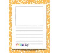 Draw And Write Paper For Kids: Primary Story Journal Grades K-2. Handwriting Notebook For Kids. Blank Dotted Lined Paper. Large 8.5'' x 11'' Size. 120 White Pages. Beautiful Peach Marble Cover.