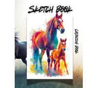 Draw & Color Horses Sketch book and Coloring book for Kids: 50 Fun Sketch Pages to Trace, Draw & Color Beautiful Horses | 8.5” x 11” Black-Backed Pages