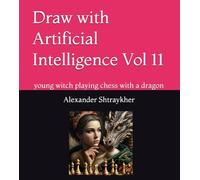 Draw with Artificial Intelligence Vol 11: young witch playing chess with a dragon