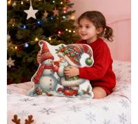 Drawelry Cuscino 3D Personalizzato con Nome, Dimensioni a Scelta, Regalo per Ogni Occasione, Decorazione per la casa (Cuscino personalizzato con nome e disegni di pupazzo)