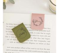 Drawelry Segnalibro Personalizzato, Segnalibro magnetico personalizzato in pelle con lettera, Segnapagina Magnetici Segnalibri Clip per Libri, Agenda, Studio e Regalo (A8)