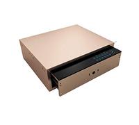 Drawer Safe,Drawer Fingerprint Touch Screen Wardrobe Safe, Bedside Cabinet Password Box,Gray