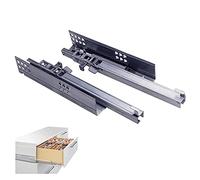 Drawer Slides Guida per armadietto Nascosto Guida, Guida Scorrevole, cestello Estraibile Sloglie di Metallo telescopico, 2 Guide di Scorrimento in Fondo, 1 Paio (2 Pezzi) (Size : 410mm)