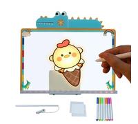 Drawing Board - ABS, 11,81 x 10,04 in Writing Tablet Light-Up LED | Glow-in-the-Dark Kids Doodle Board for Creative Drawing and Notes, Drawings Boards for home, school, classroom, nursery, giardino