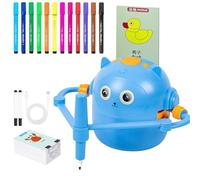 Drawing Robot For Kids, Voice Interactive Educational Drawing Machine With 100 Word Cards & 12 Colour Pens | For Classroom Living Room Bedroom Party Over 5 Years Old Boys Girls Preschoolers